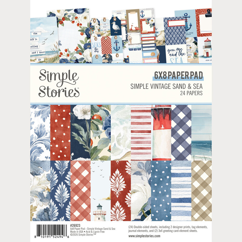 Simple Stories - Simple Vintage Sand & Sea 6x8 Inch Pad