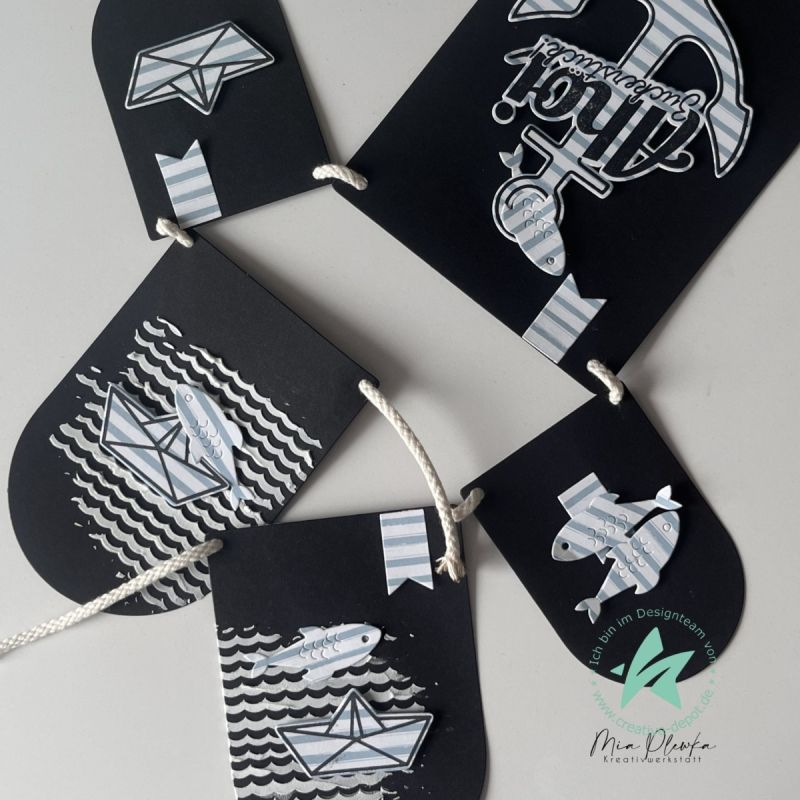 Creative Depot - Die - Wimpel - Bogen - Set