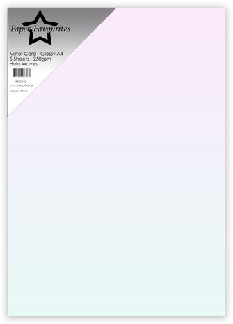 Paper Favourites - Holo Waves A4 Mirror Card Glossy 250gsm (5pcs)