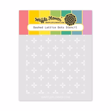 Waffle Flower - Dashed Lattice Dots Stencil