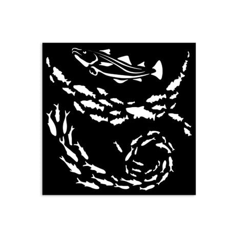 Stamperia - Silent Sea Thick Stencil 12x12cm Fish