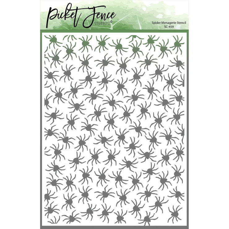 Picket Fence - Spider Menagerie 6x8 Stencil Picket Fence - Spider Menagerie 6x8 Stencil