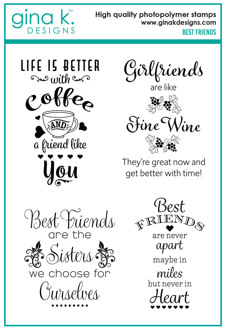 Gina K Designs - STAMPS- Best Friends 