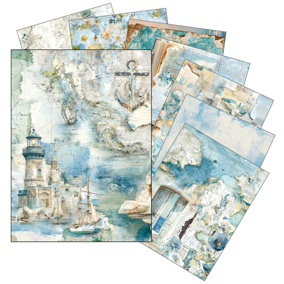 Ciao Bella - Edge of the Ocean A5 Rice Paper Mixed (8pcs)