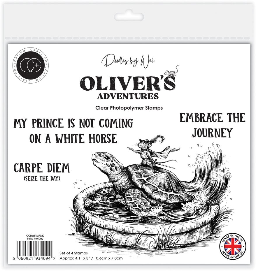 Craft Consortium - Oliver's Adventures A6 Clear Photopolymer Stamp Set Seize the Day
