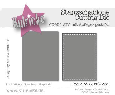 Kulricke Stanzschablone "ATC mit Aufleger gestiched" Craft Die Kulricke Stanzschablone "ATC mit Aufleger gestiched" Craft Die