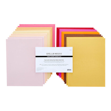 Spellbinders - Warm Tones Pop-Up Die Cutting Foam Sheets (10pcs)