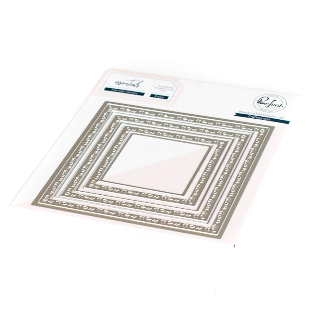 Pinkfresh Studio Essentials Die Set -   Folk Edge Squares 