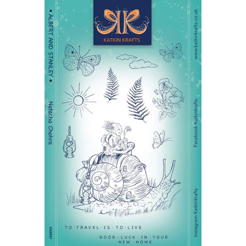 Katkin Krafts Albert & Stanley 6 in x 8 in Clear Stamp Set Katkin Krafts Albert & Stanley 6 in x 8 in Clear Stamp Set