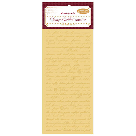 Stamperia - Vintage Golden Transfer Writing Stamperia - Vintage Golden Transfer Writing