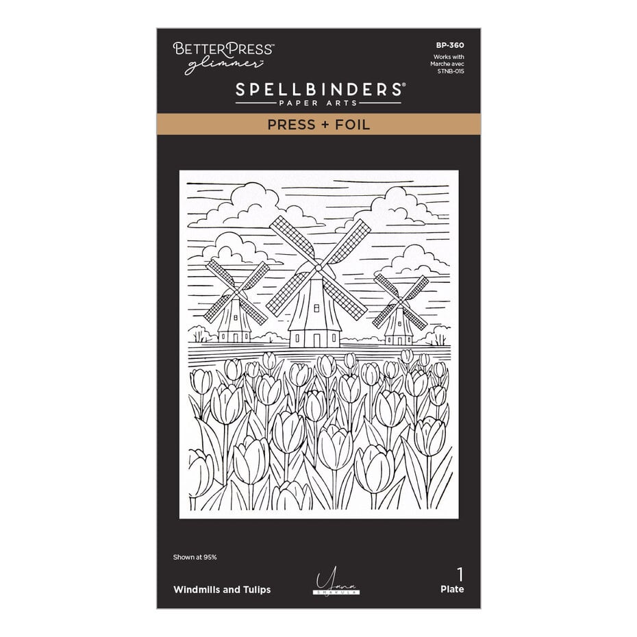 Spellbinders - Yana's Tulips Press + Foil Plate Windmills and Tulips