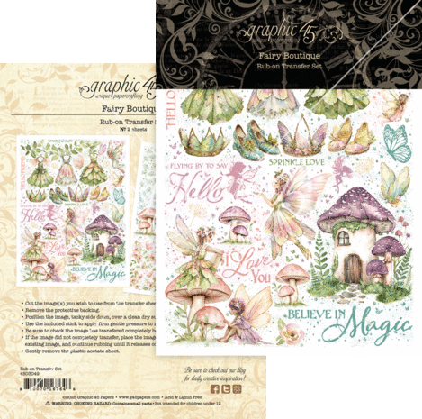 Graphic 45 Fairy Boutique Rub-On Transfers