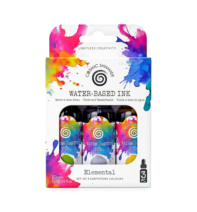 Cosmic Shimmer - Elemental Water-Based Inks, Set of 3 Earthtone Colours