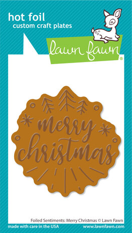 Lawn Fawn -  Foiled Sentiments: Merry Christmas Hot Foil Plates