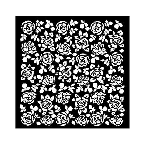 Stamperia - Precious Thick Stencil 18x18cm Roses Pattern
