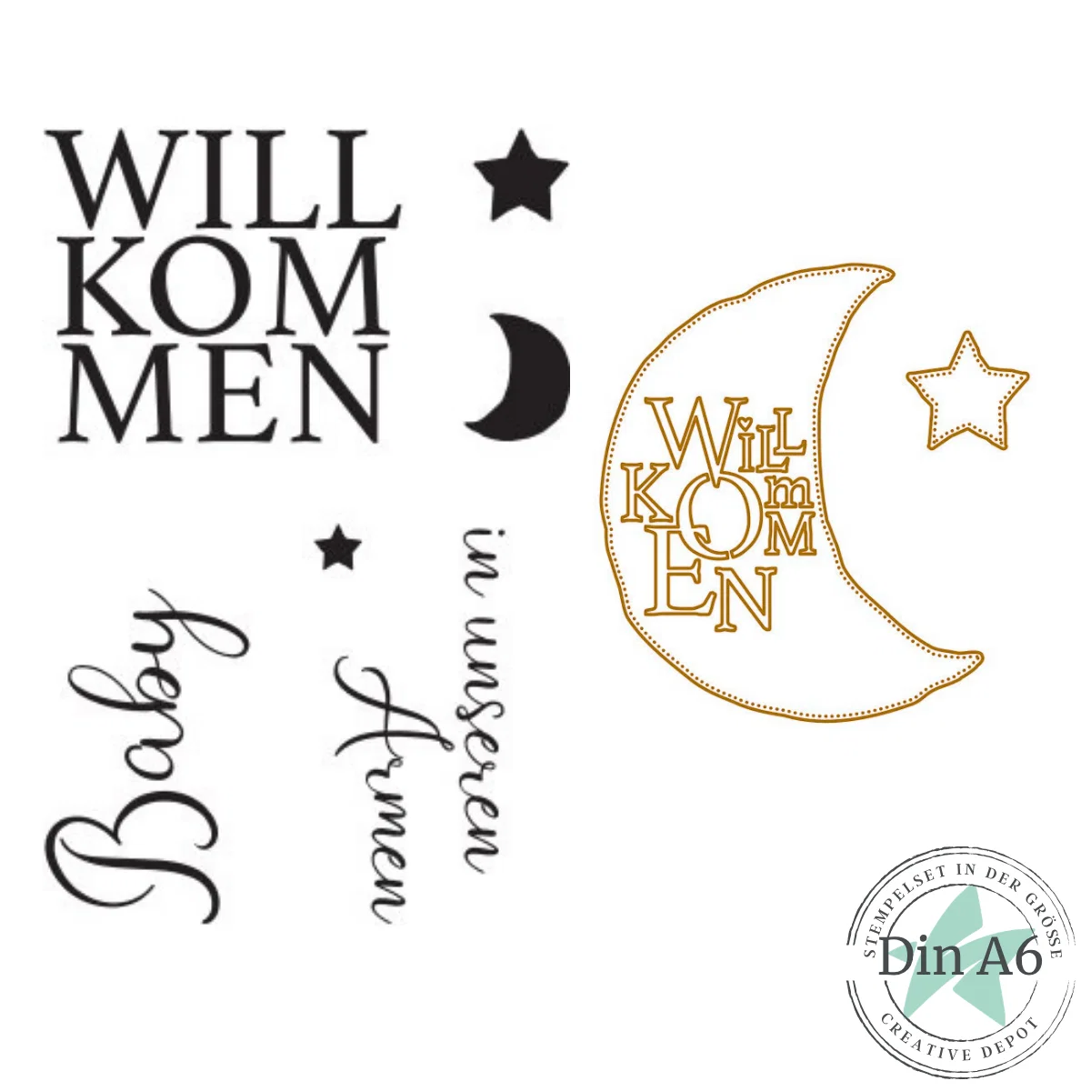 Creative Depot - Bundle - Willkommen in unseren Armen & Mond