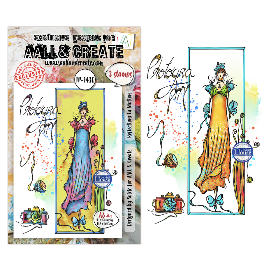 AALL & Create - Through the Lens A6 Stamp Sets Reflections in Motion by Soizic