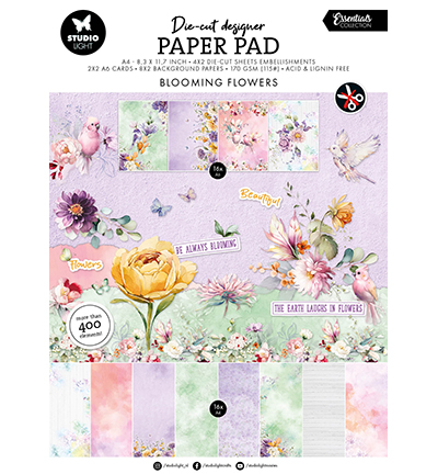 Studio Light - Card making Paper Pad - Flowers Essentials nr. 413