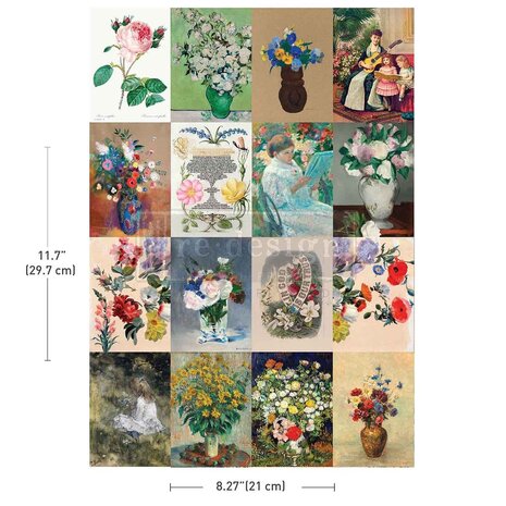 Re-Design - Floral Ambiance A4 Decoupage Fiber