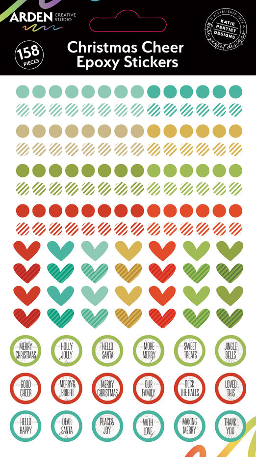 Arden Creative Studio - Christmas Cheer Epoxy Stickers (158pcs) by Katie Pertiet