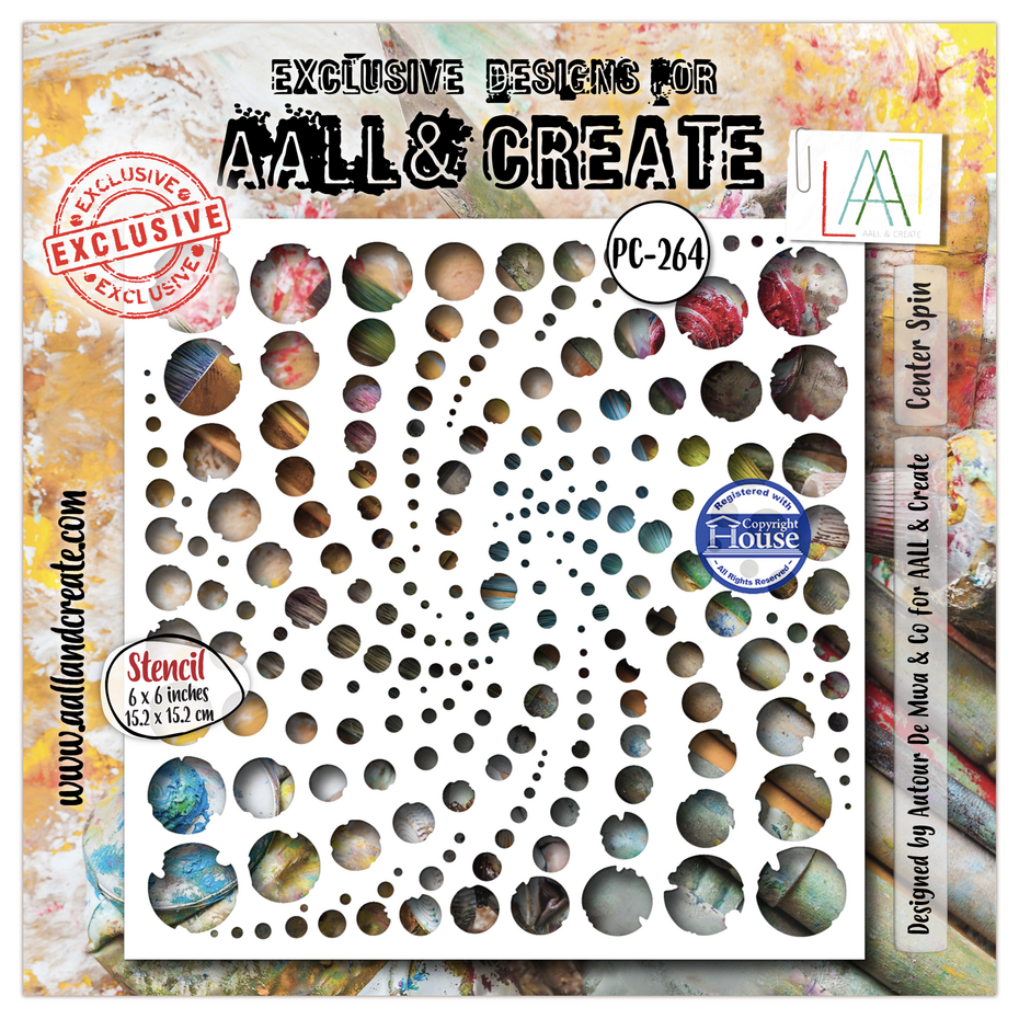 AALL & Create - Through the Lens 6x6 Inch Stencil Center Spin by Soizic
