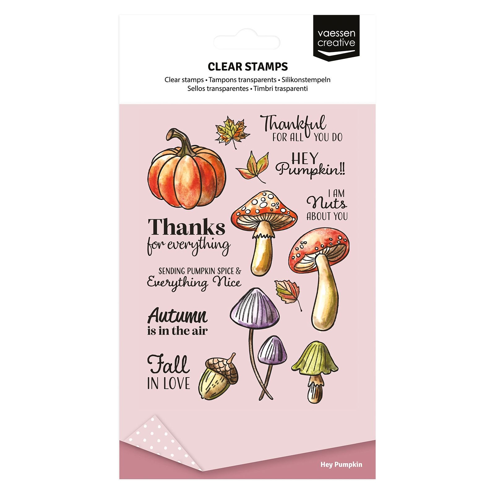 Vaessen Creative • Silikonstempel Hey Pumpkin 16St.