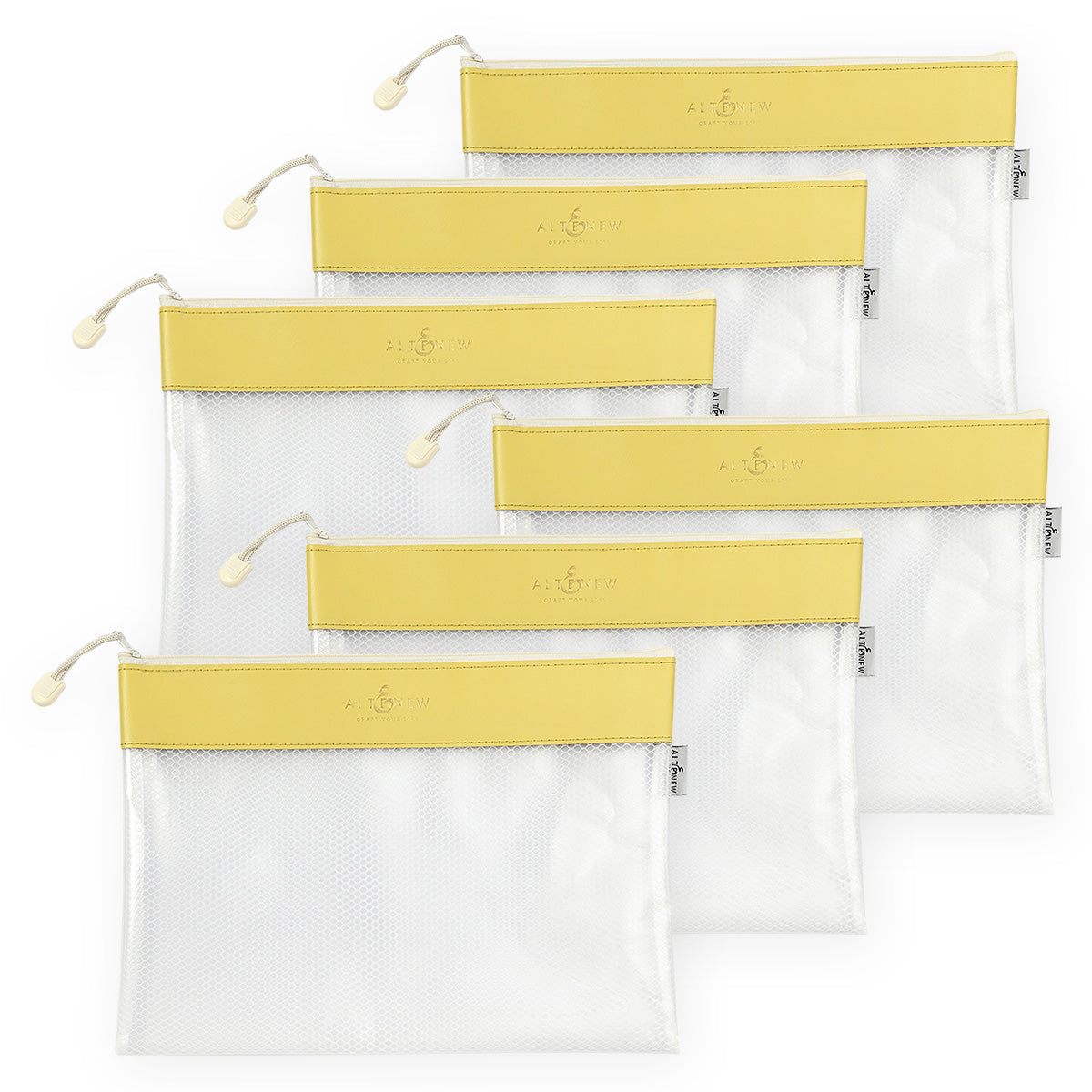 Altenew - Yellow Zip 'n' Stash Pouches Bundle (6 pcs)  Altenew - Yellow Zip 'n' Stash Pouches Bundle (6 pcs)