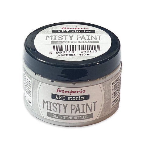 Stamperia - Art Stories Misty Paint Metallic Silver Stone 150ml