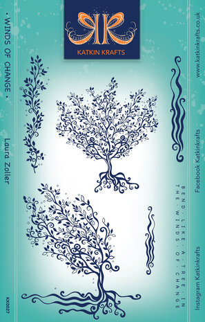 Katkin Krafts - Winds Of Change A5 Clear Stamp Set