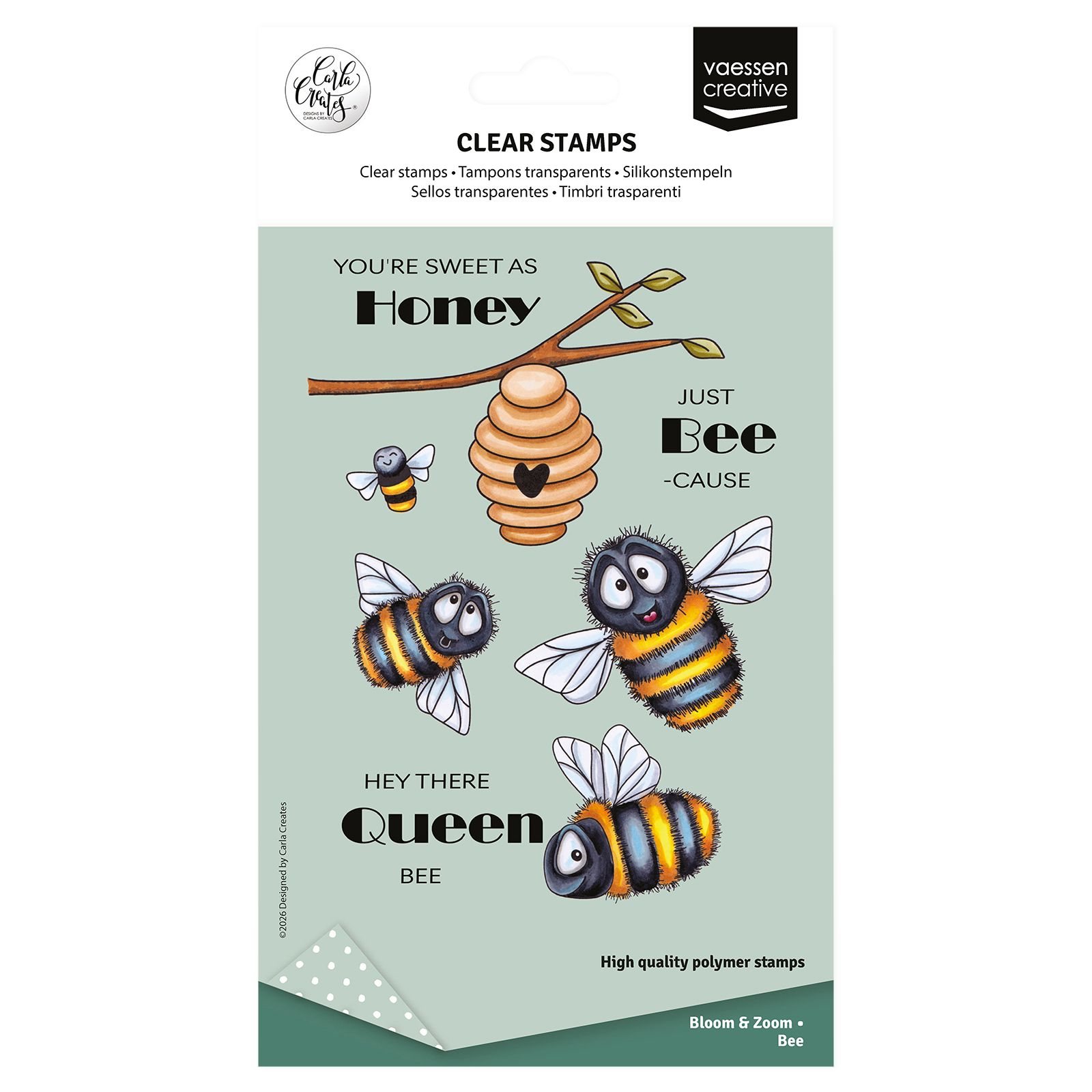 Vaessen Creative • Clear Stamps by Carla Creates Bee 13pcs