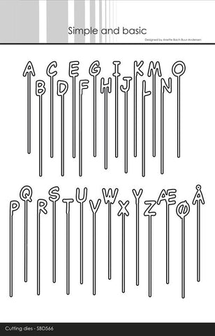 Simple and Basic die "Alphabet on a stick"