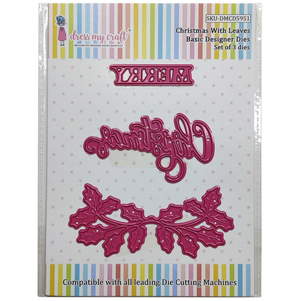 Dress My Craft Basic Designer Dies - Christmas With Leaves  Dress My Craft Basic Designer Dies - Christmas With Leaves