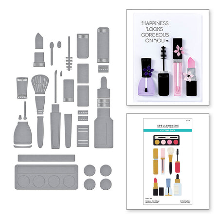 Spellbinders - Gorgeous You Makeup Etched Dies from the Gorgeous You Collection Spellbinders - Gorgeous You Makeup Etched Dies from the Gorgeous You Collection