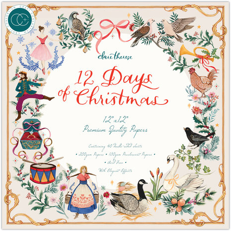 Craft Consortium- 12 Days of Christmas 12x12 Inch Paper Pad
