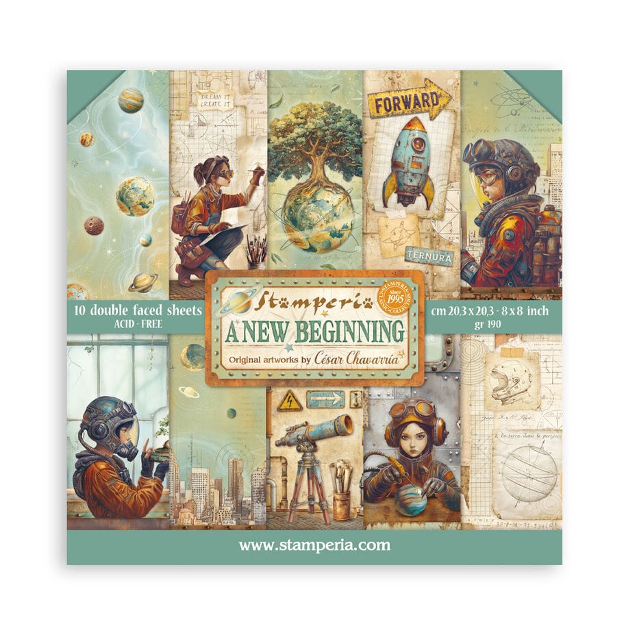 Stamperia - A New Beginning 8x8 Inch Paper Pack (Double Face)