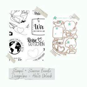 Creative Depot -   Bundle - Designline - Hallo Urlaub - Stempelset & Stanzen 