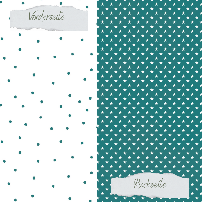 Creative Depot - Designpapier - Basic - Smaragd - Tupfen + Sternchen - Doppelseitig bedruckt  Creative Depot - Designpapier - Basic - Smaragd - Tupfen + Sternchen - Doppelseitig bedruckt