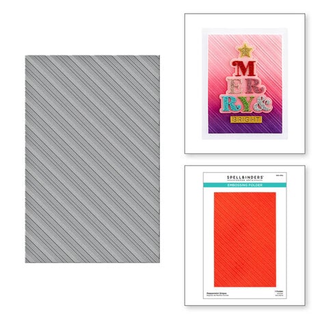 Spellbinders - Peppermint Stripes Embossing Folder