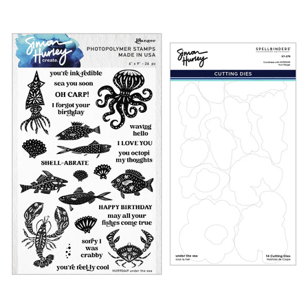 Spellbinders - Under The Sea Stamp & Die Bundle by Simon Hurley 