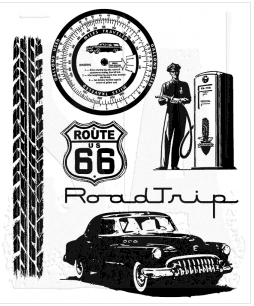 Tim Holtz Cling Mount Stamps: Road Trip Tim Holtz Cling Mount Stamps: Road Trip