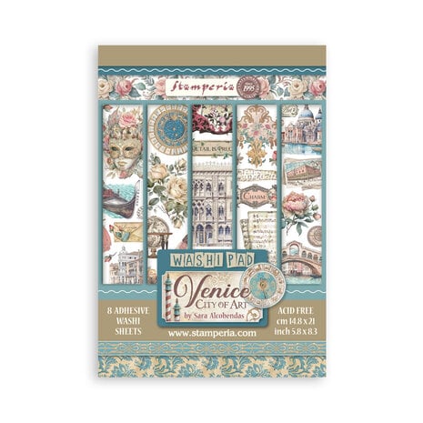 Stamperia - Venice City of Art A5 Washi Pad (8pcs) 