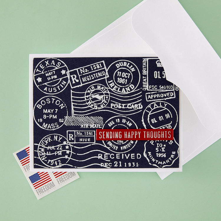 Spellbinders BETTERPRESS SOCIETY - Delivering Wishes Press Plate & Die Set - BetterPress Society June 2026