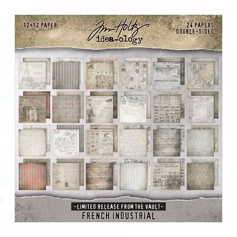 Vault French Industrial 12x12 Inch Paper Stash 2025
