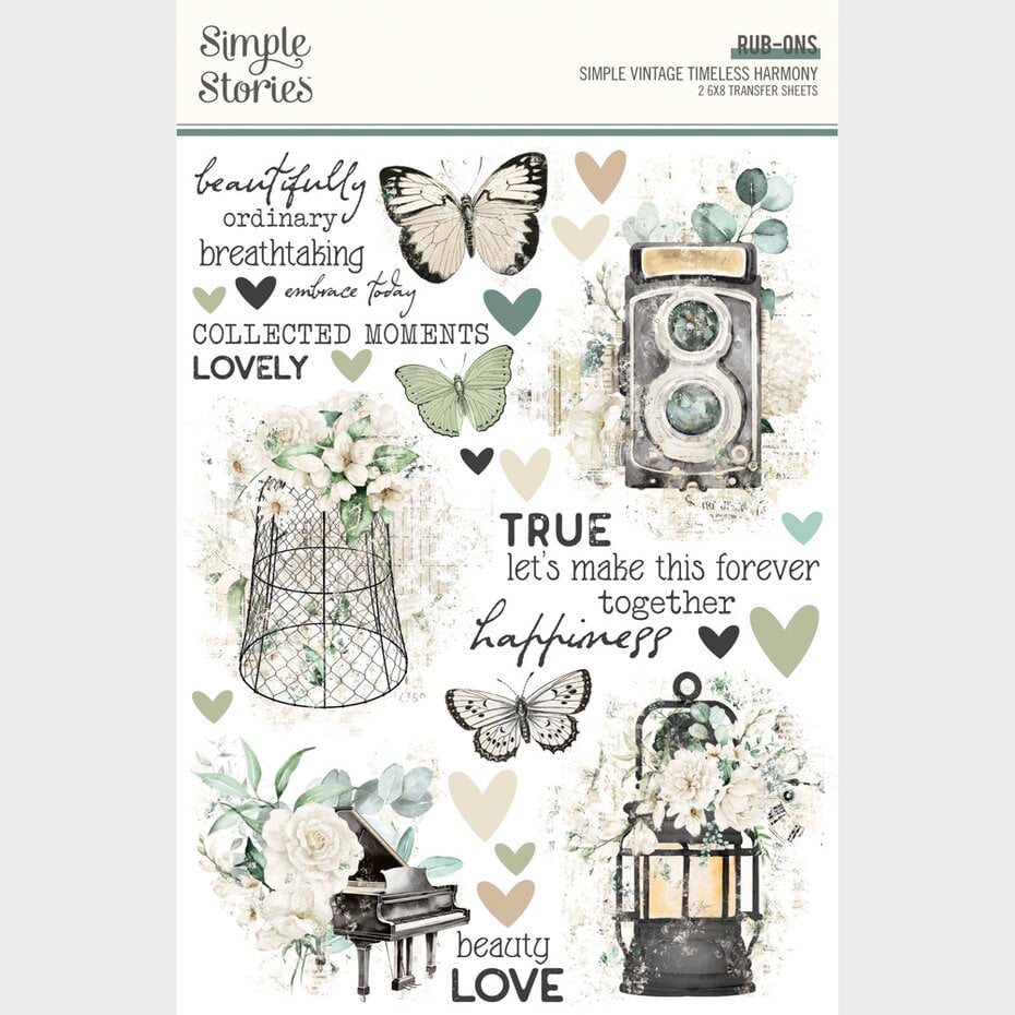 Simple Stories - Simple Vintage Timeless Harmony Rub Ons