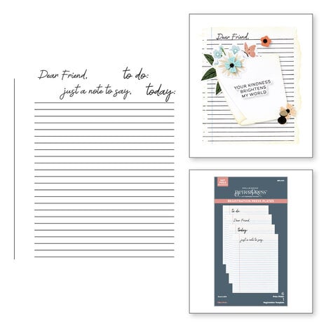 Spellbinders -BetterPress - Take Note Press Plates Take Note Registration