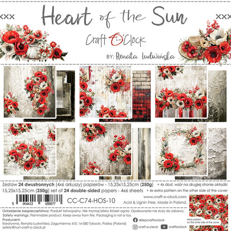 Craft O'Clock - Heart of the Sun 6x6 Inch Paper Set