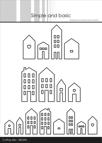 Simple and Basic Town Houses Cutting Dies