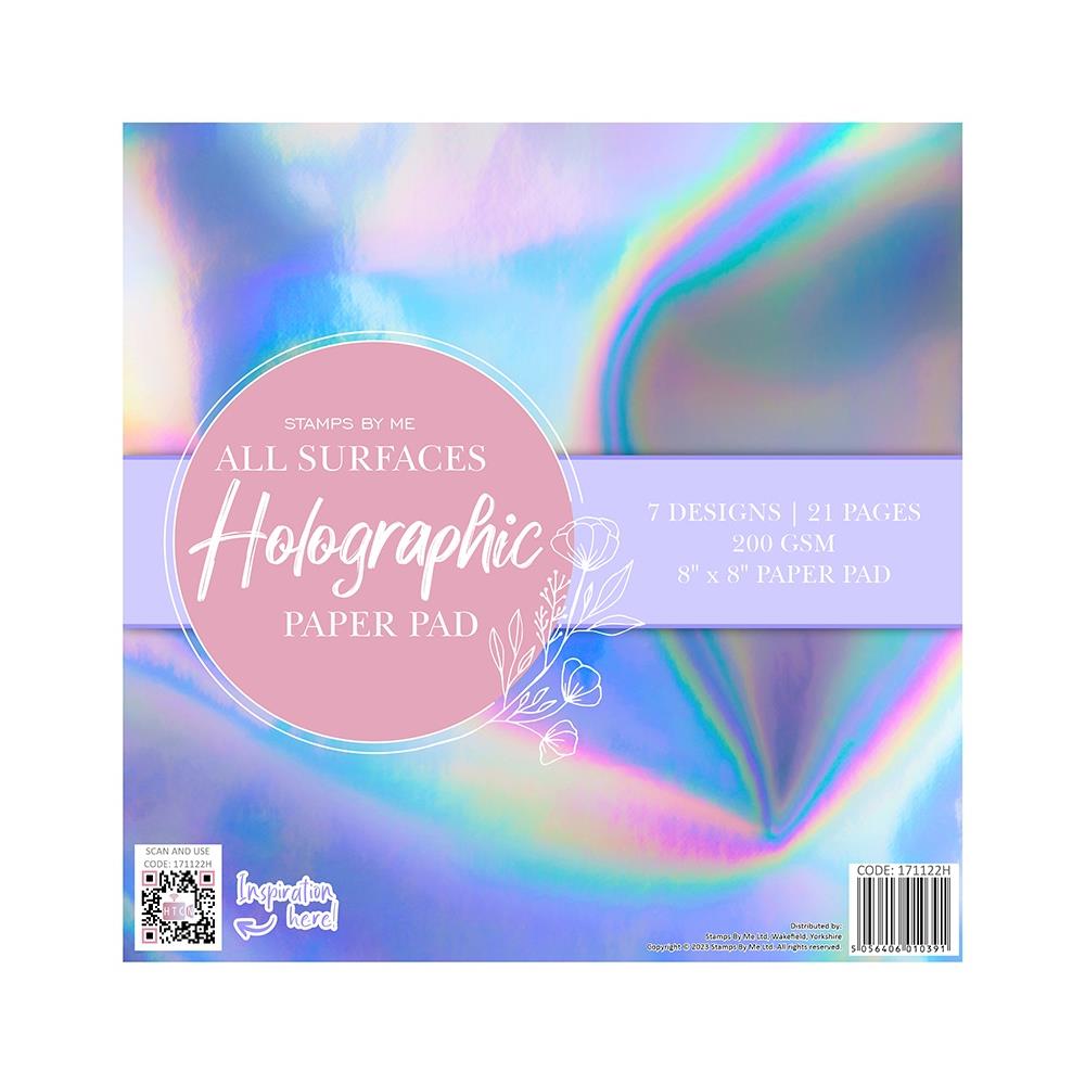 Stamps By Me All Surfaces Paper Pad 8"X8" - Holographic