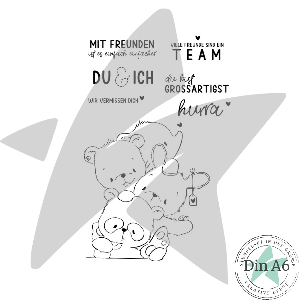 Creative Depot - Stempelset - Freundeskreis