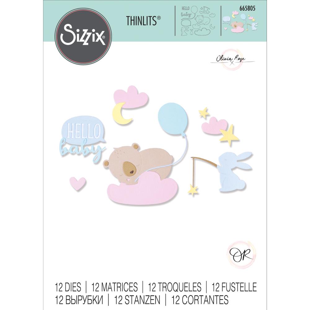 Sizzix Thinlits Dies By Olivia Rose 12/Pkg - Hello Baby